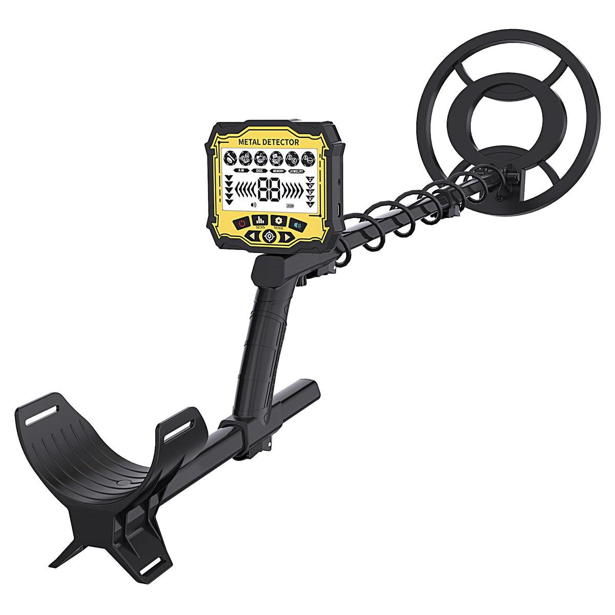 KTX855 High-Powered Metal Detector | Waterproof Coil, Headphones & Shovel