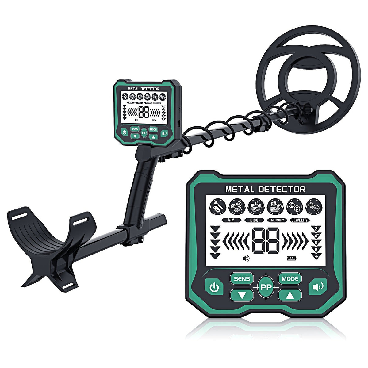 Premium Goldwhisper Metal Detector – Waterproof Search Coil & LCD Display KTX923