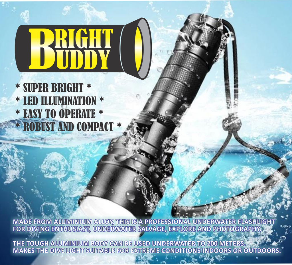 BrightBuddy DeepQuest 100 Premium Dive Torch
